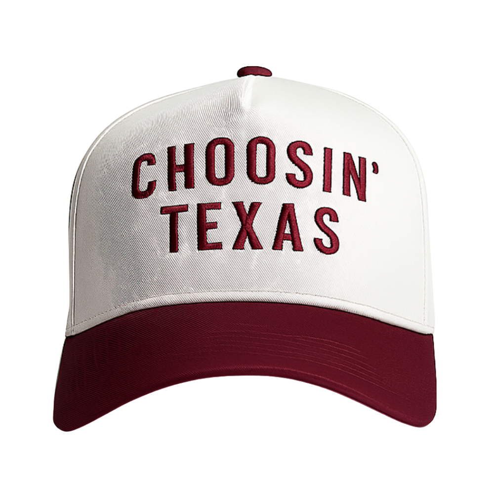 Choosin' Texas - White and Maroon Trucker Hat
