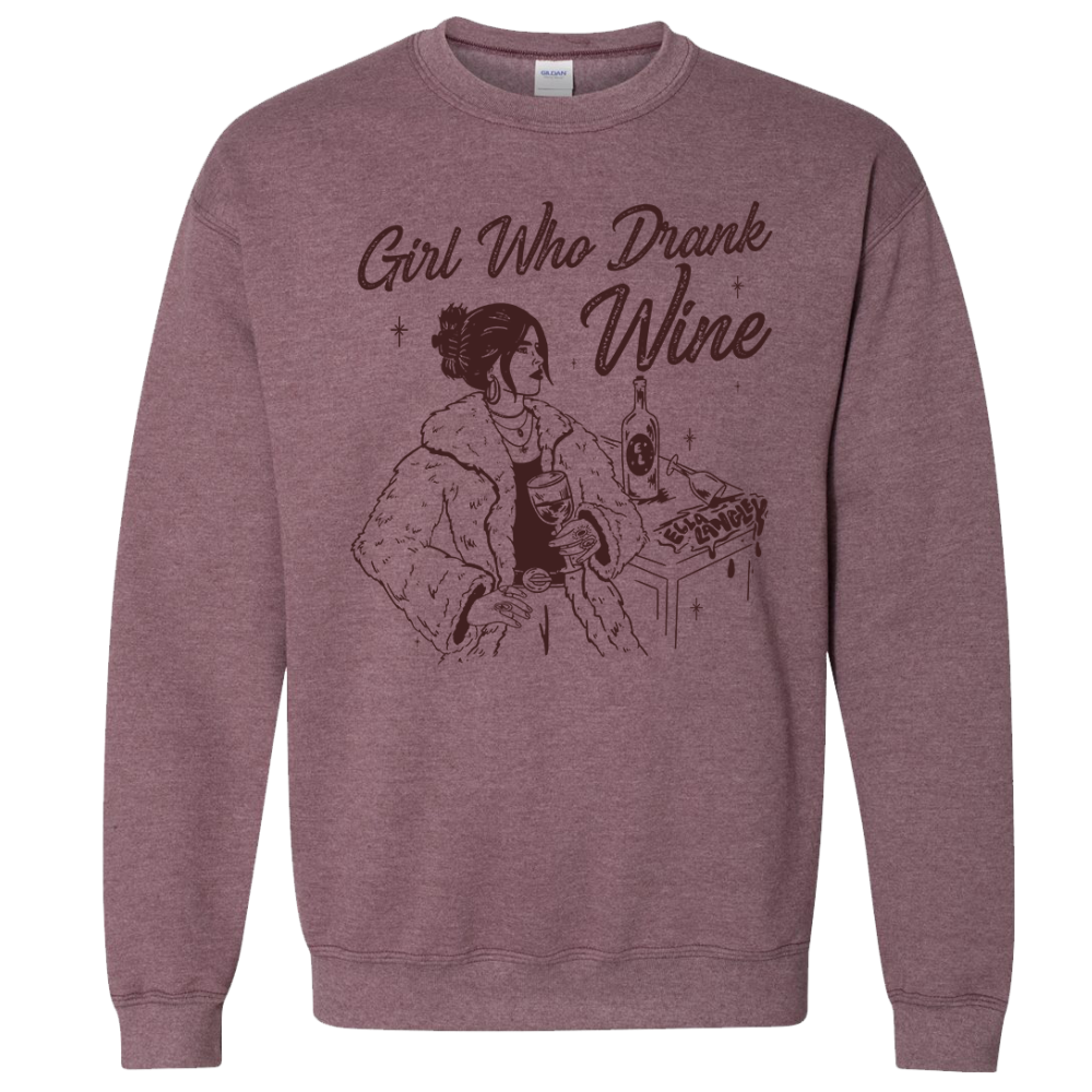 'Girl Who Drinks Wine' Crew Neck