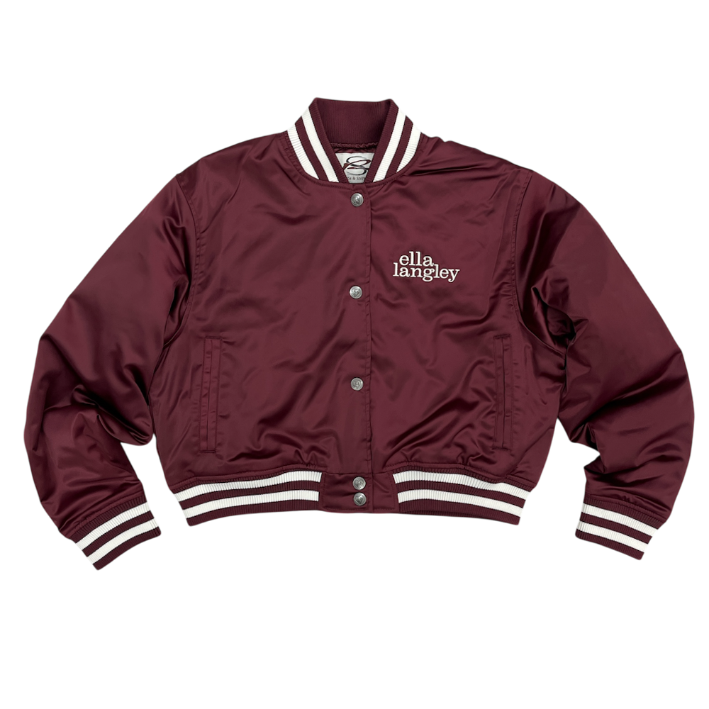 "you look like you love me" satin crop jacket