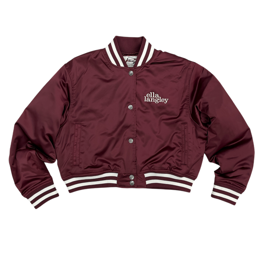 "you look like you love me" satin crop jacket